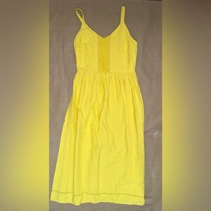 Yellow Sleeveless Summer Dress